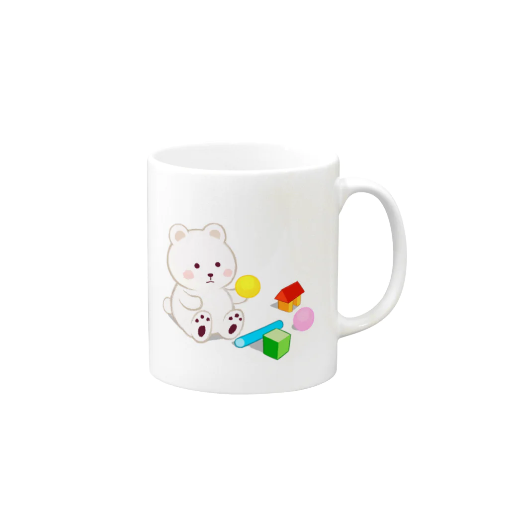 アプリコワークスのくまちゃんマグカップ Mug :right side of the handle