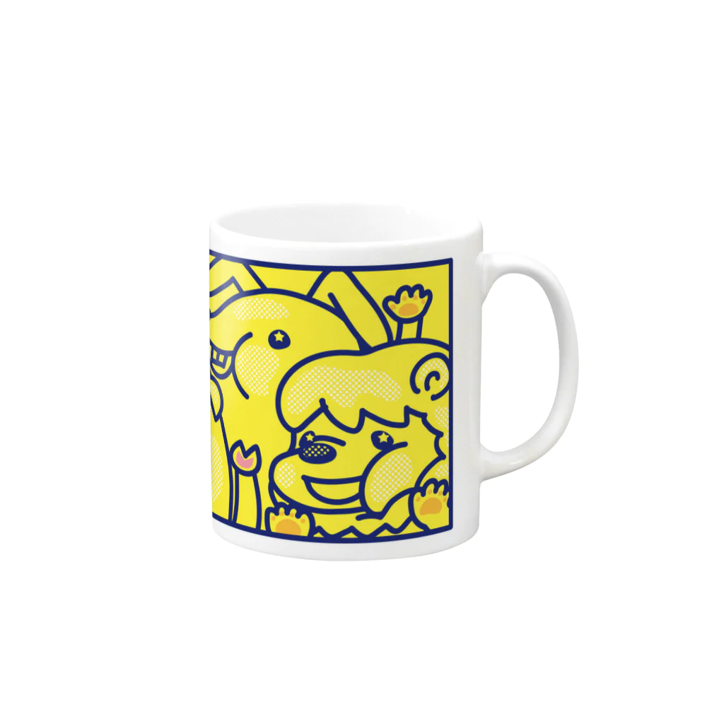 マーケットデザインワーク　ビイトの何か生まれる! Mug :right side of the handle