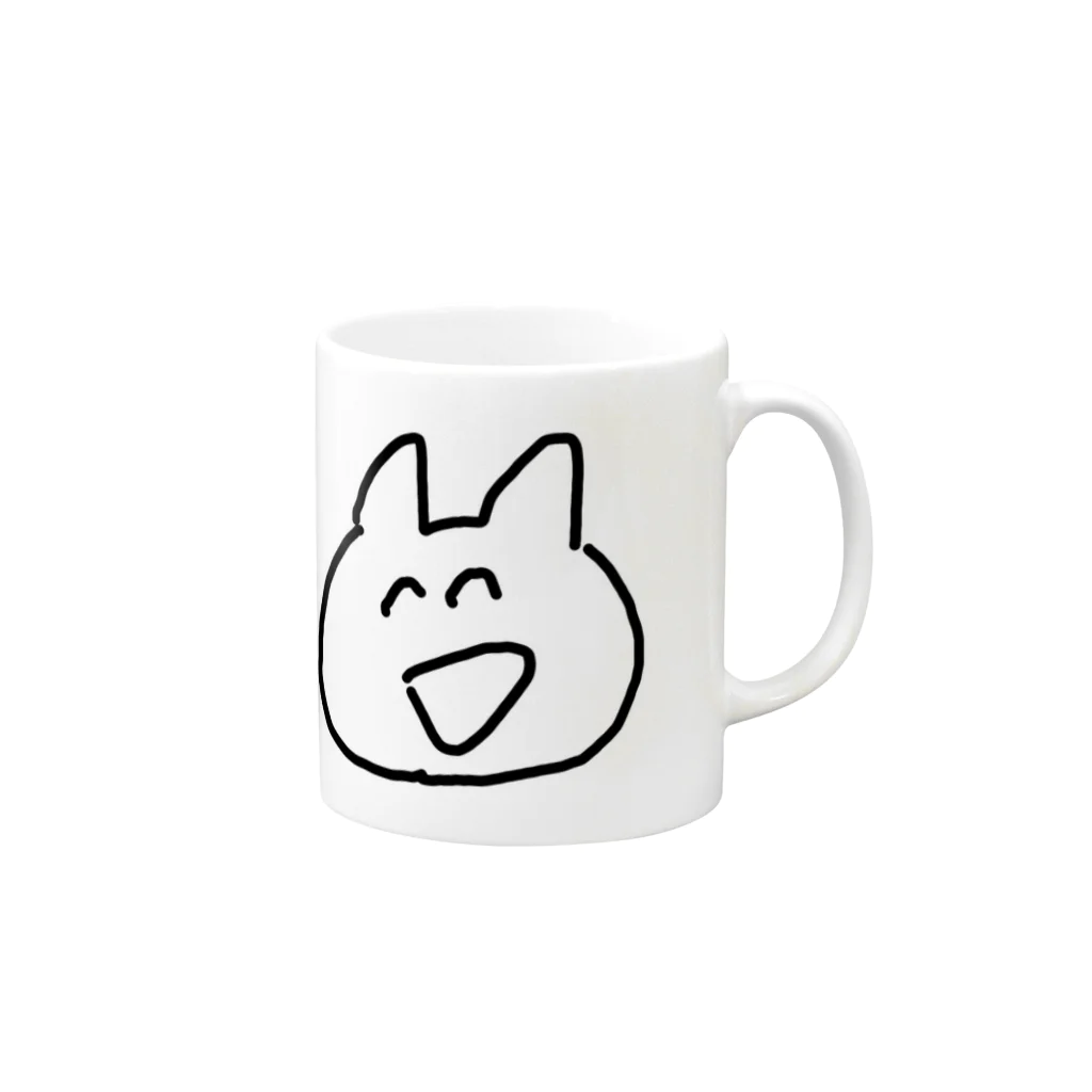 FUJIHARAの犬っぽい動物 Mug :right side of the handle