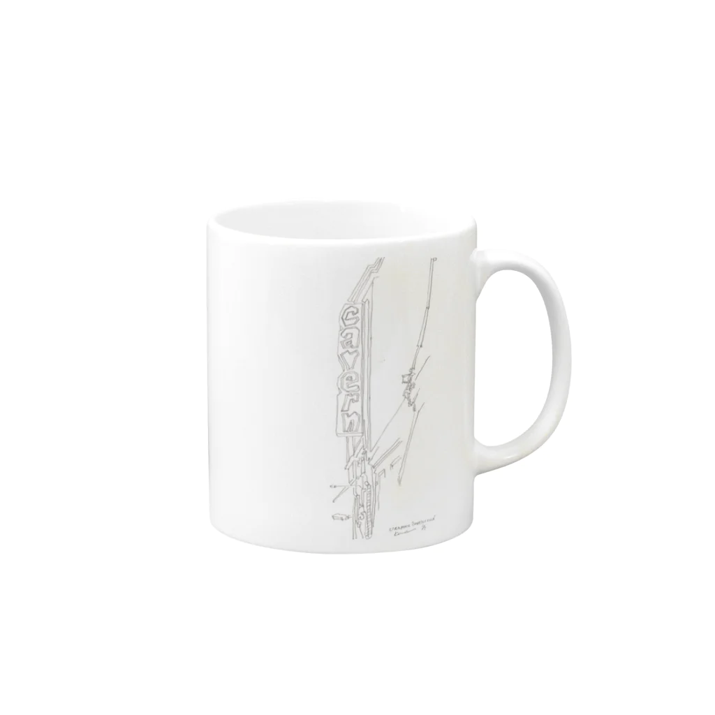 FUNFUN-TETSUOのLIVER POOL "CAVERN CLUB" BY TETUS  Mug :right side of the handle