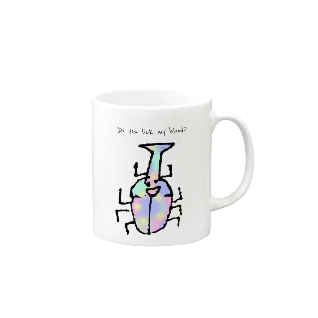 ジョーズのどくとむし Mug :right side of the handle