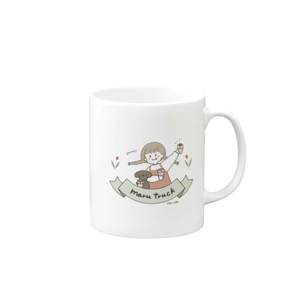 marutruckのまるちゃん Mug :right side of the handle