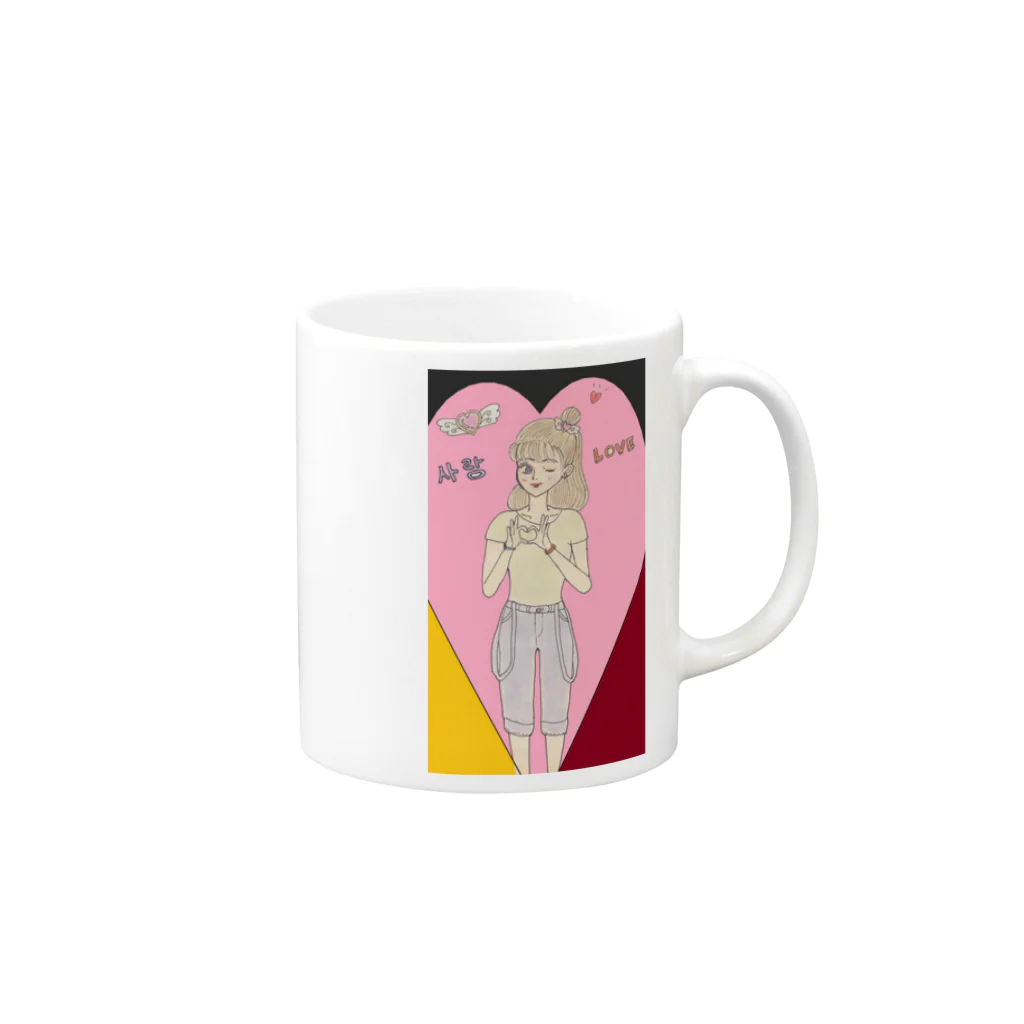 ひよこ工房のkoria in love Mug :right side of the handle