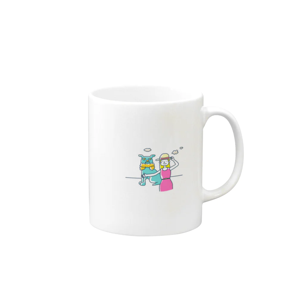 Kimini英会話 オフィシャルストアの小学生コース（沖縄旅行） Mug :right side of the handle