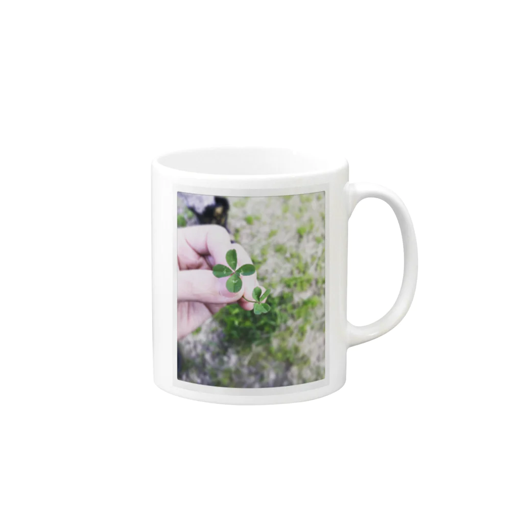 🌸KANABUN/11♂10♀11ヶ月♀🌸の幸せのஐ♡🍀~ஐ Mug :right side of the handle