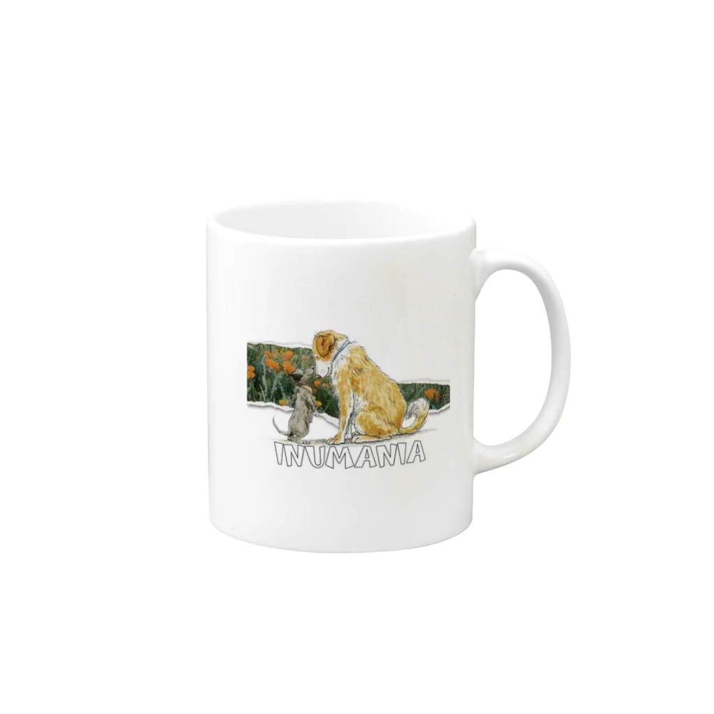 zommyのINUMANIA ずっとともだちマグカップ Mug :right side of the handle