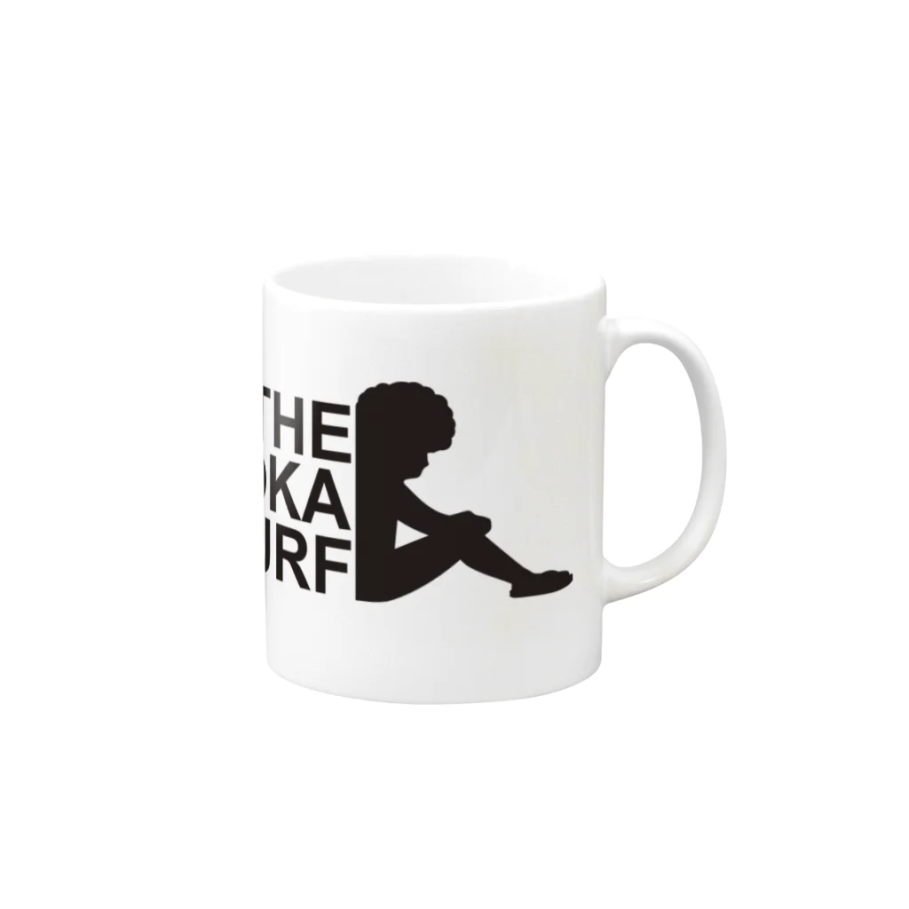 THE OKA SURFのSURF_THE OKASURF LOGO Mug :right side of the handle