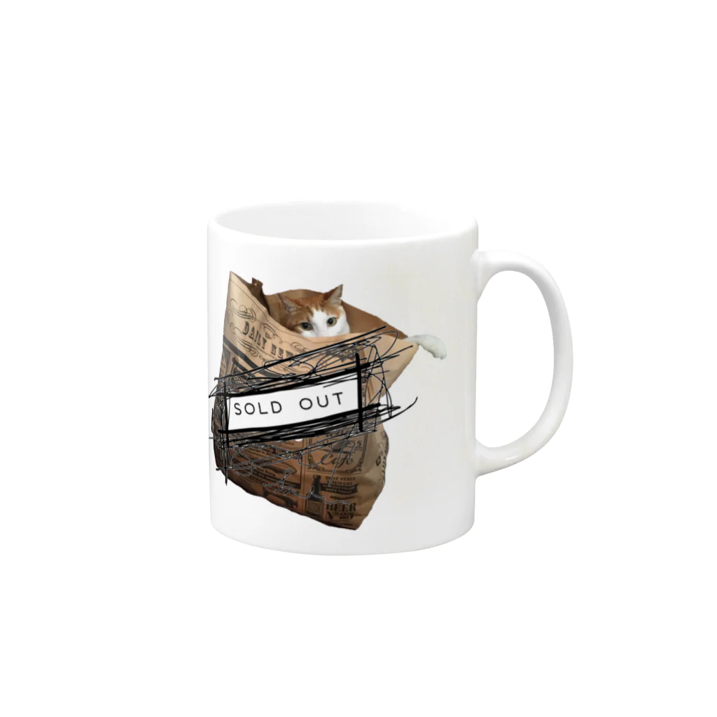 だっくのねこぶくろ　文字入り Mug :right side of the handle