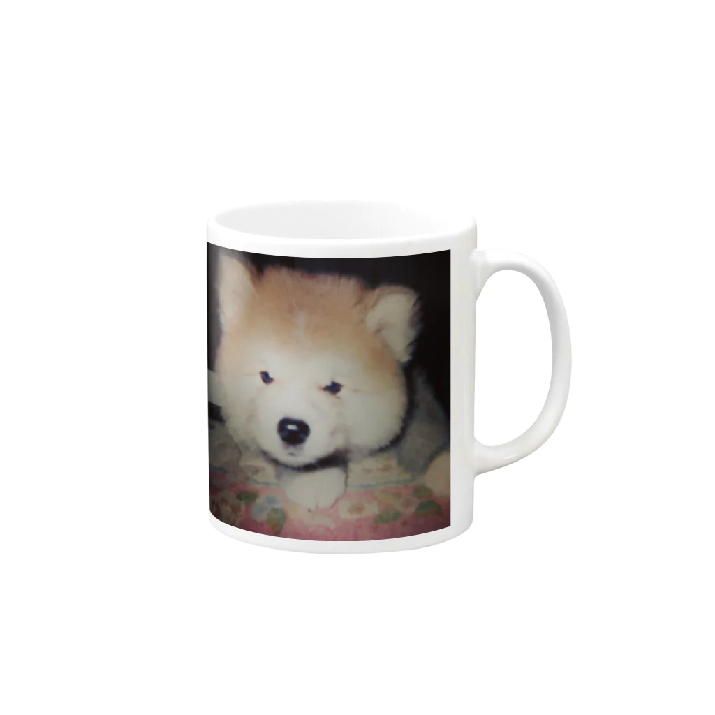 mocogyuのもこちゃん Mug :right side of the handle