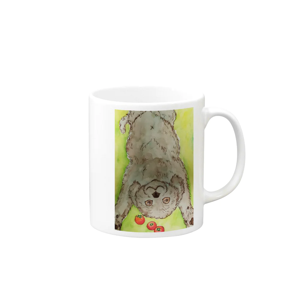 ぼくらの時間（みどり色）のバンザイ犬編。 Mug :right side of the handle