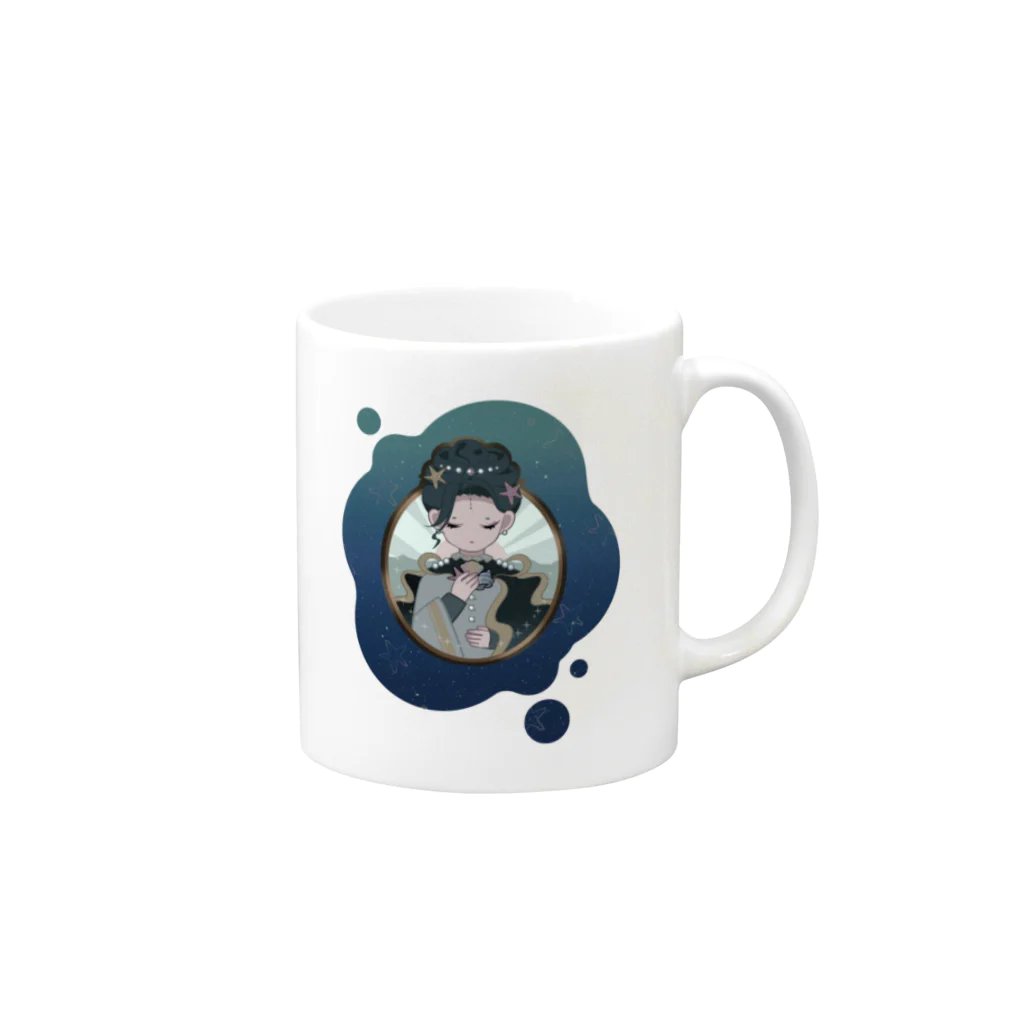 マラカス屋さんの海底のお姫さま Mug :right side of the handle