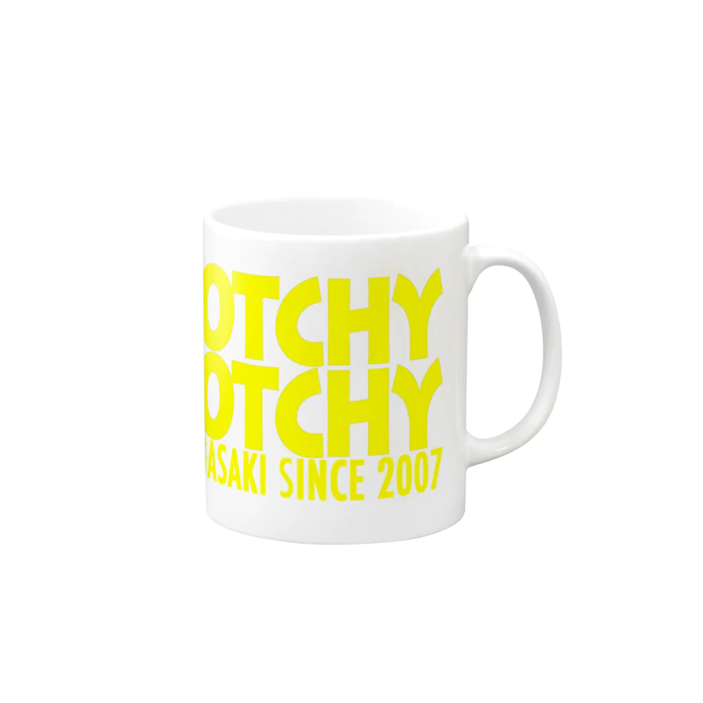 茅ヶ崎 BOTCHY BOTCHYのBOTCHY BOTCHY BASIC LOGO (Y) Mug :right side of the handle