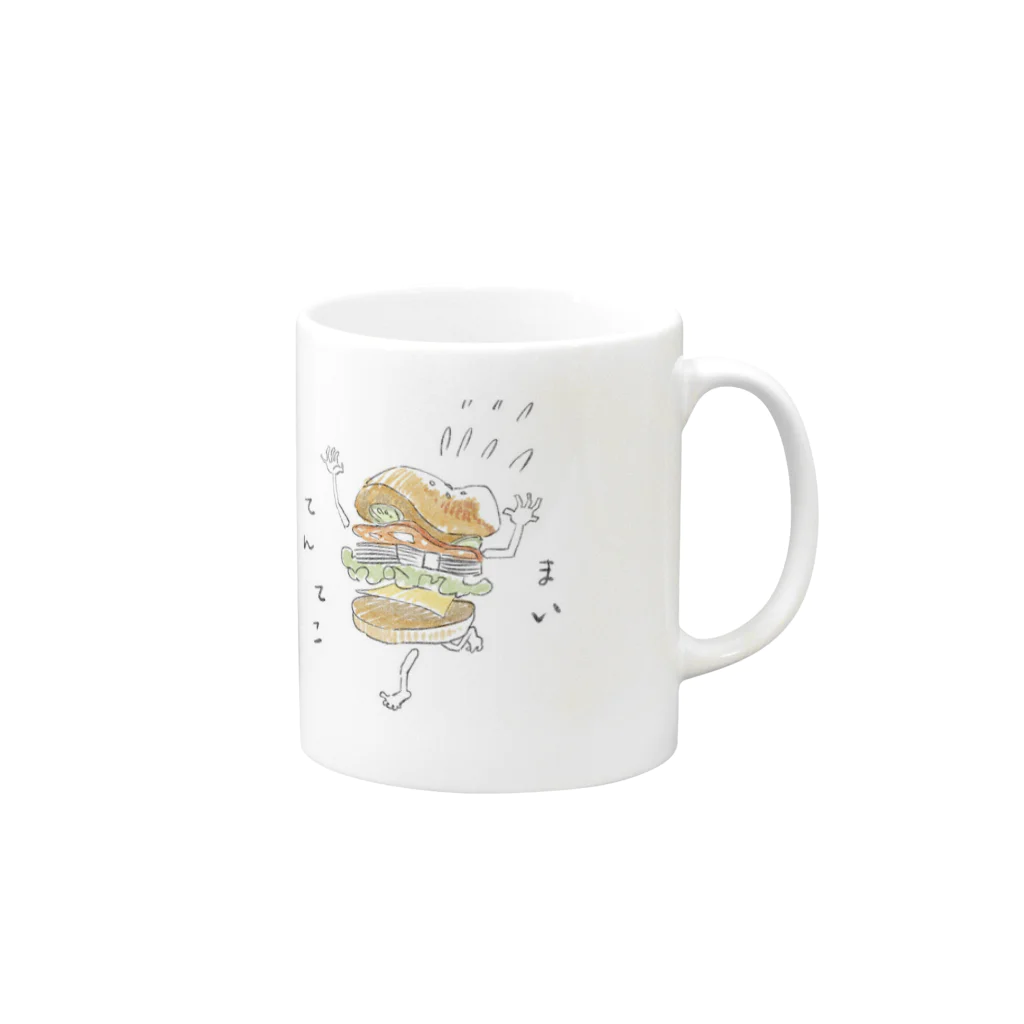 ﾐﾘｵﾝﾊﾞｶﾞｰ®のてんてこ舞 Mug :right side of the handle