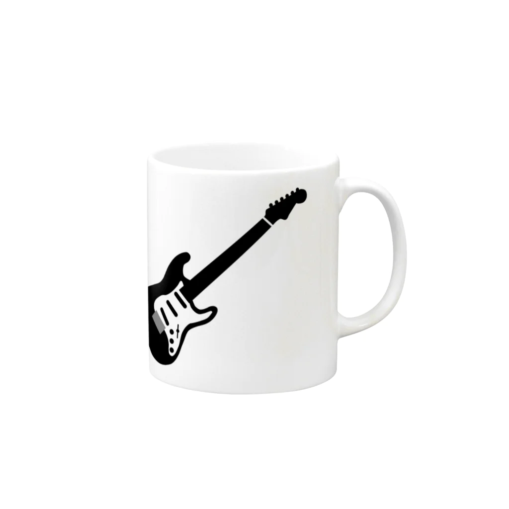 musicshop BOBのギタァ - GUITAR Mug :right side of the handle