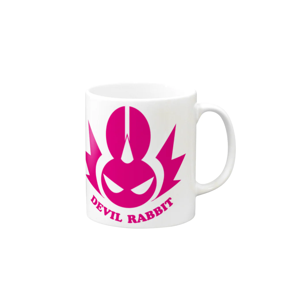 Devil Rabbitの小悪魔ピンク Mug :right side of the handle