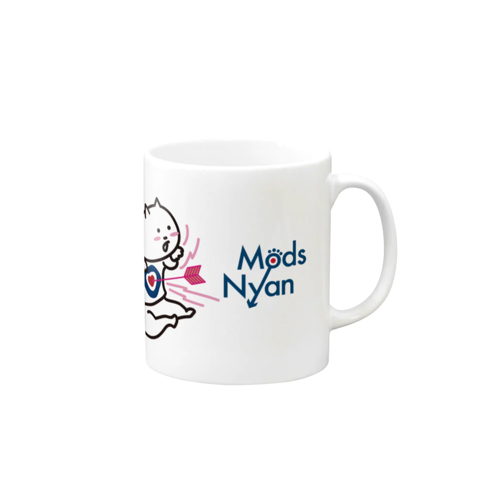 graphic-design-nishimuraのもっずにゃん Mug :right side of the handle