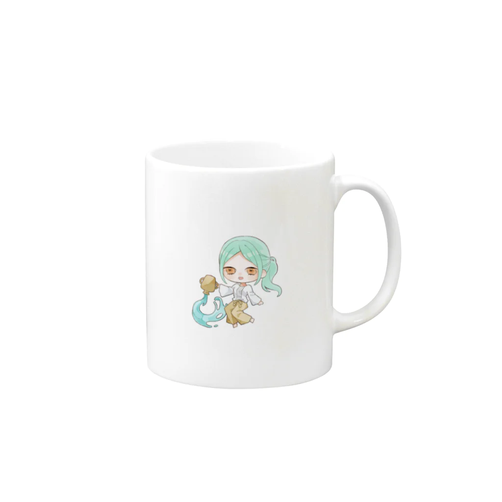 rumumuのみずがめちゃん Mug :right side of the handle