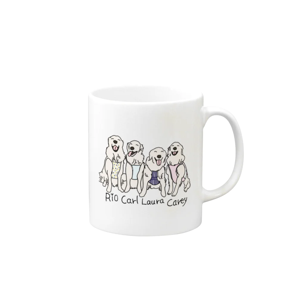 niconicotontonのローラ&キャリー&リオ&カール〜happy〜 Mug :right side of the handle