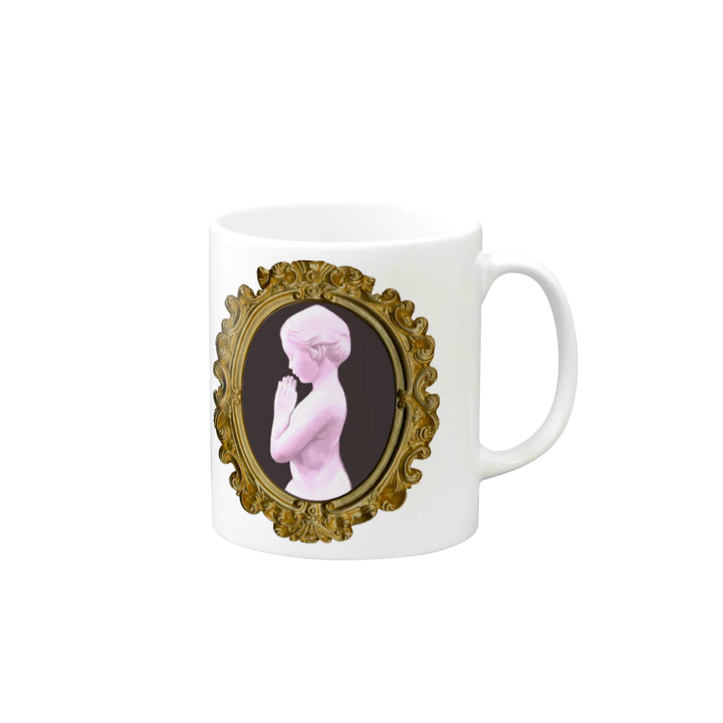 Monastelilyの翼をください Mug :right side of the handle