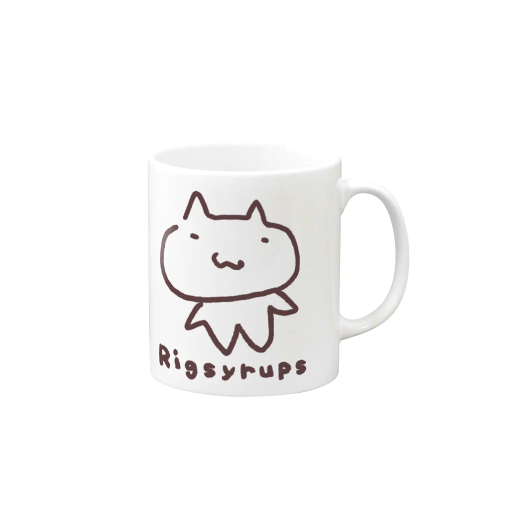 りぐしろのりぐしろくんマグ Mug :right side of the handle