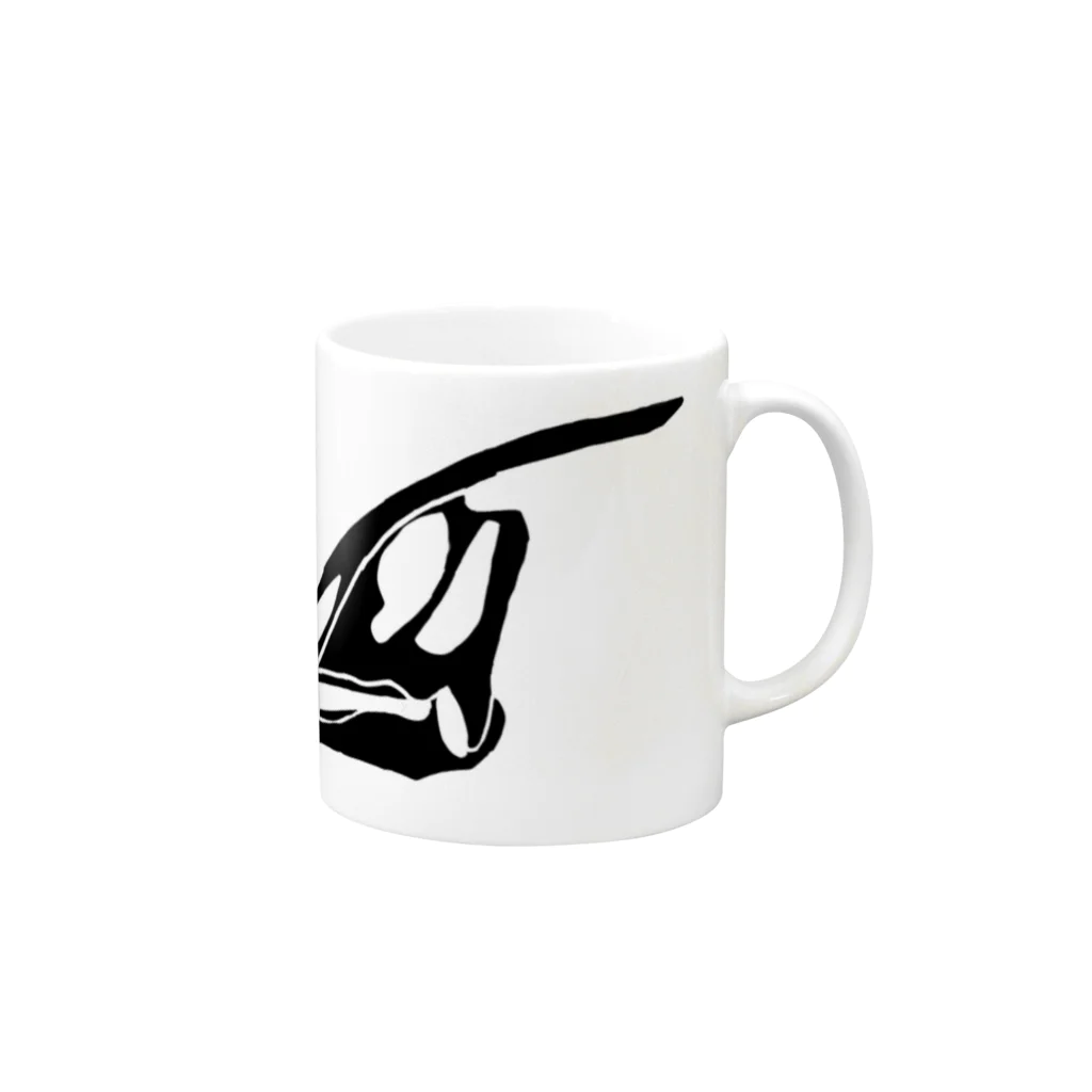 nolly109のサウロロフス横向き Mug :right side of the handle