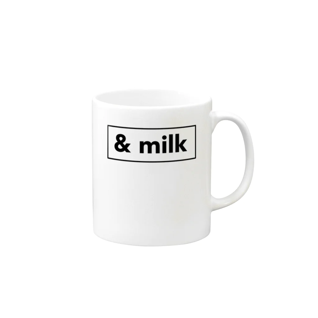 & milkの& milk boxlogo マグカップの取っ手の右面