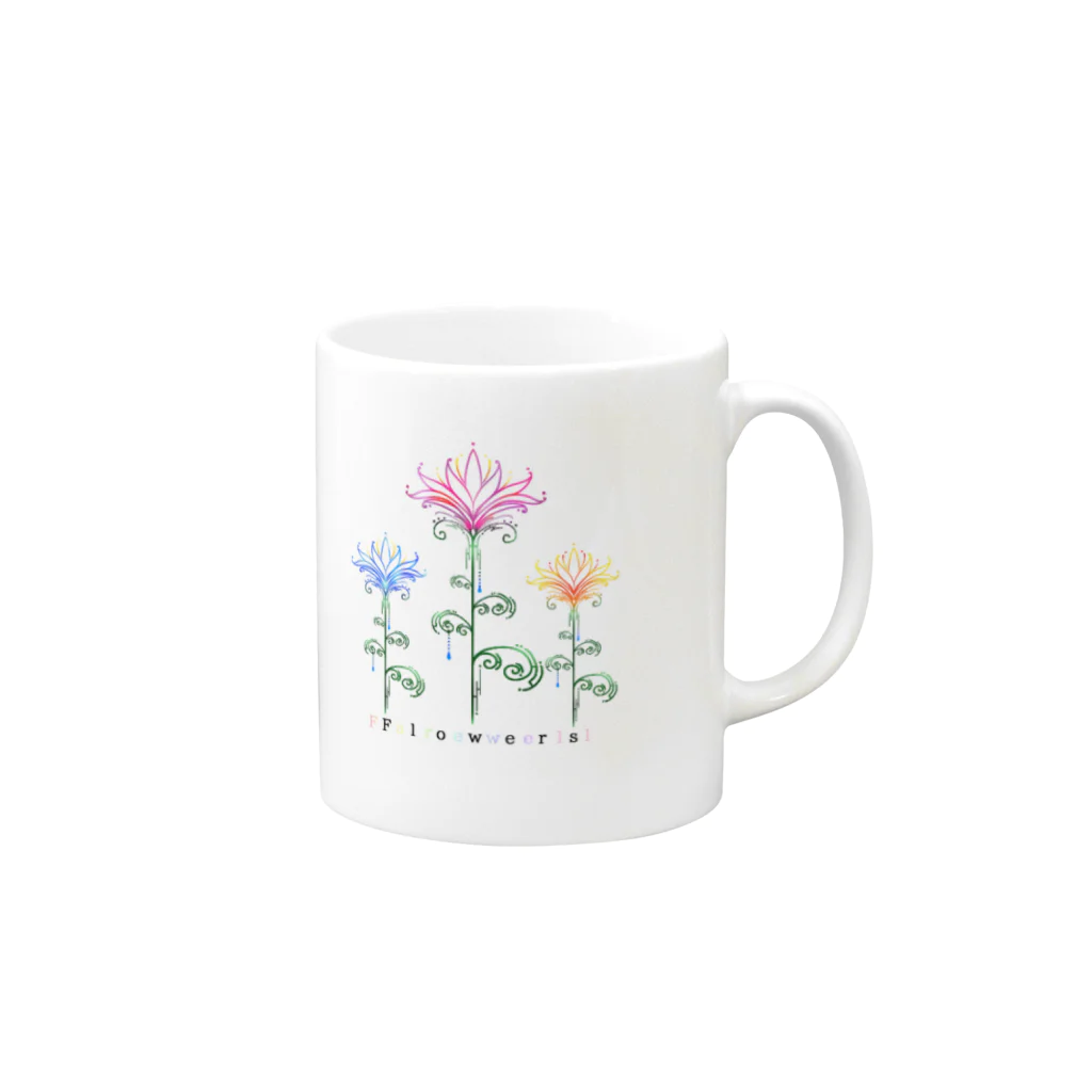 【幻想雑貨店】禮のFlower Mug :right side of the handle