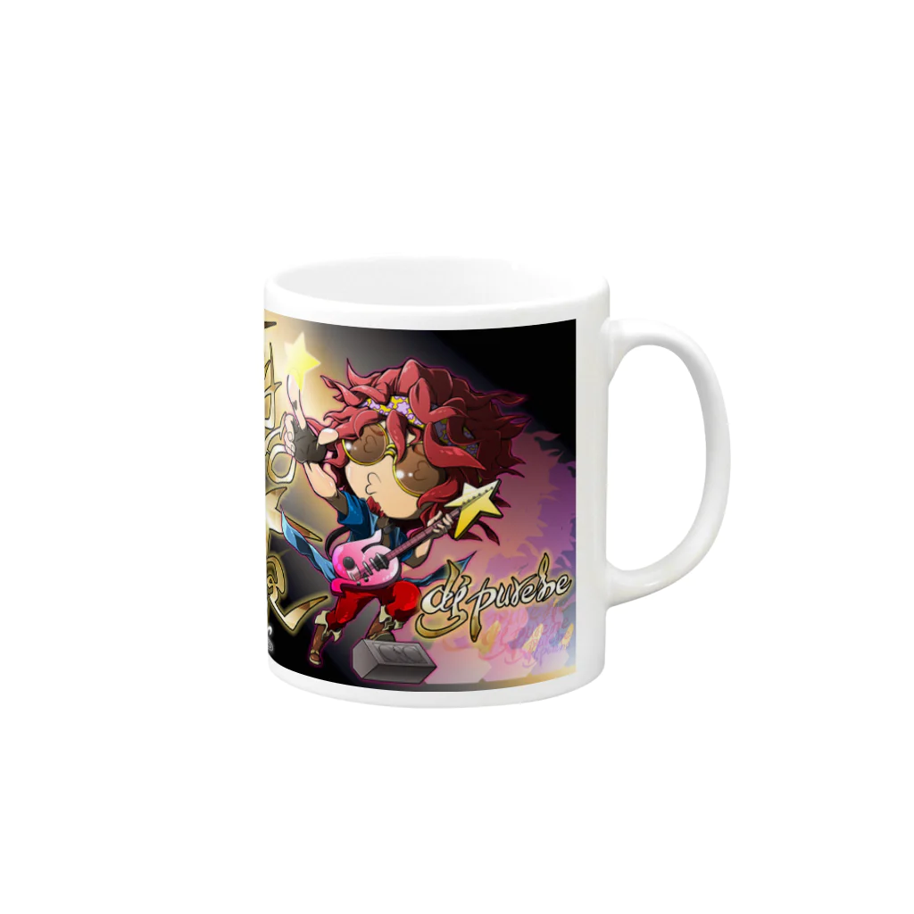 CLASHER 4 Officaial Goodsのdj Purebe Mug :right side of the handle