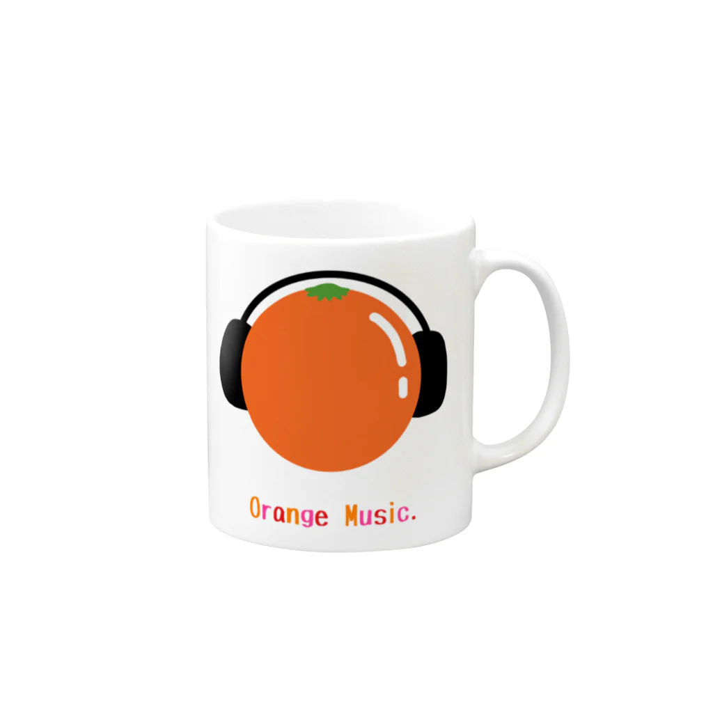 PaP➡︎Poco.a.Pocoのorange music Mug :right side of the handle