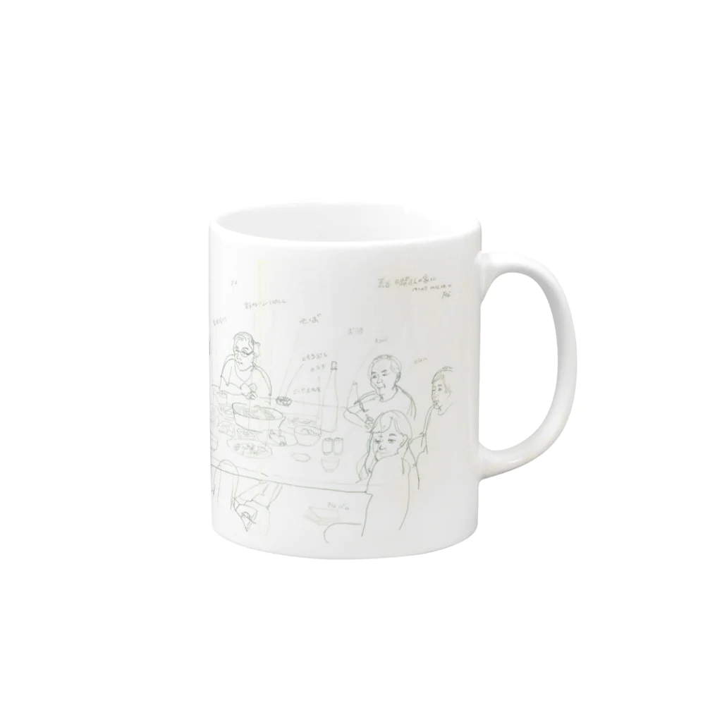 yamakawa_sunの飴ちゃんシリーズ「食卓」 Mug :right side of the handle