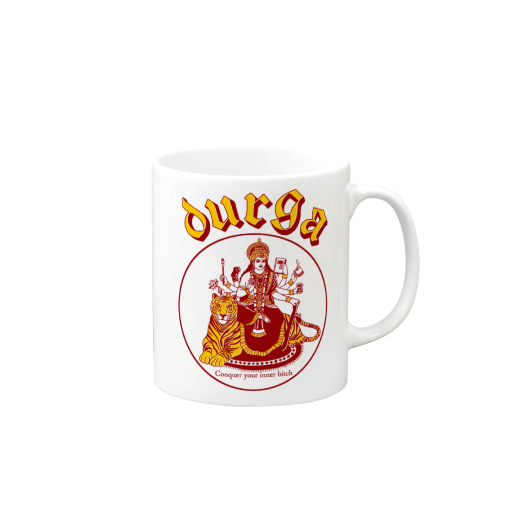 ITSUMItalkstoreのDURGA 赤×黄色（ズレ） Mug :right side of the handle