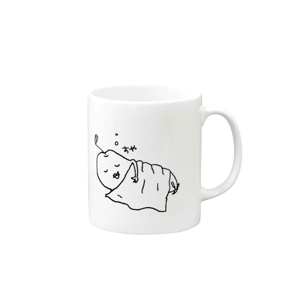 chihiro02020のりんご Mug :right side of the handle