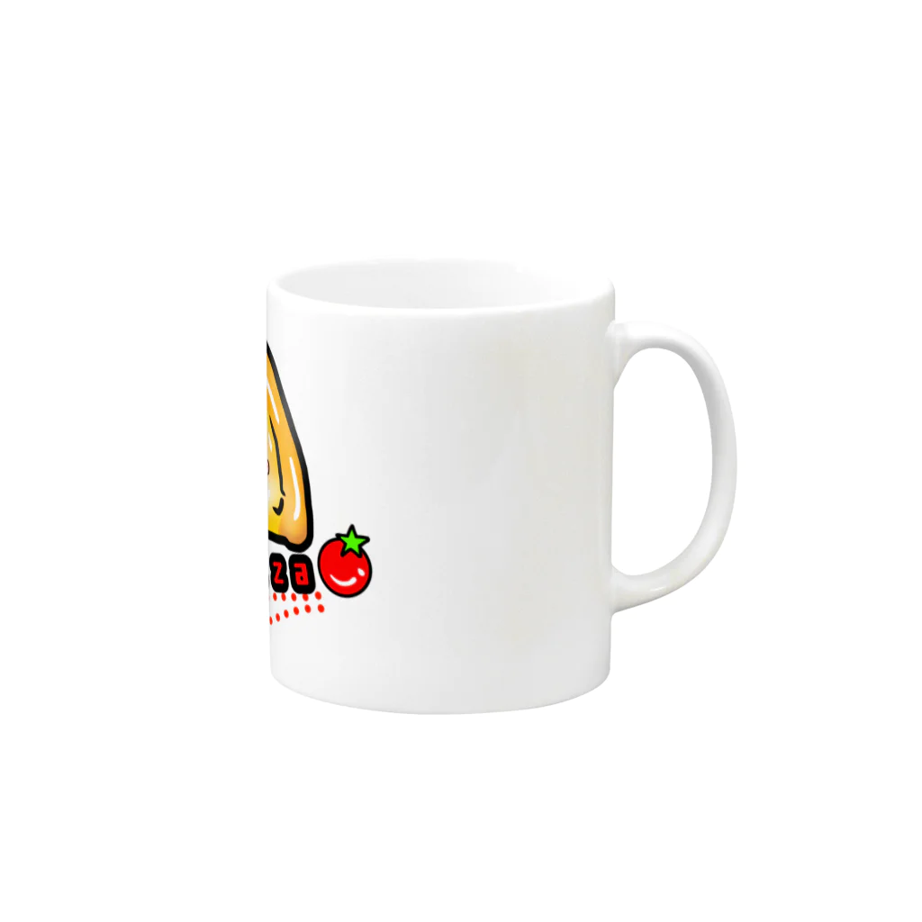 まめのき。のねこピザ① Mug :right side of the handle