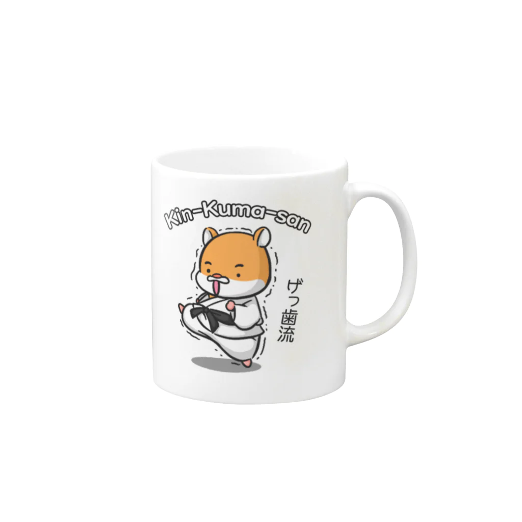 Kickn_lucky_personのKIN-KUMA-SAN Mug :right side of the handle