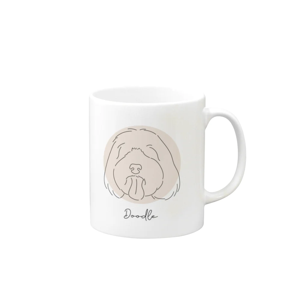 & dog.のオーストラリアンラブラドゥードル  Mug :right side of the handle