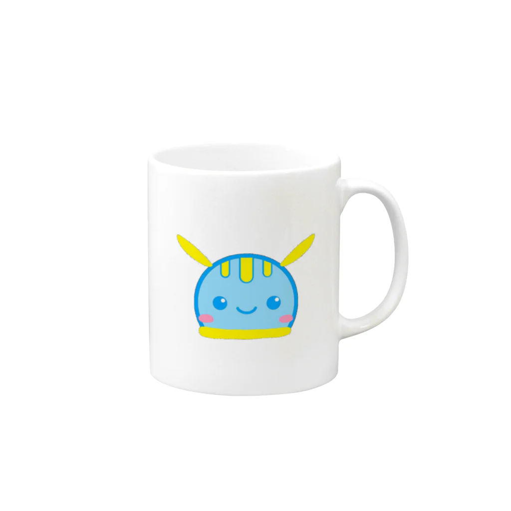 アオウミウシのあーちゃんのアオウミウシのあーちゃん Mug :right side of the handle