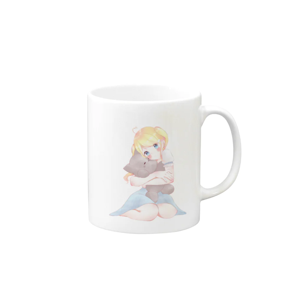 セラフィー🌸🦋のもふもふセラフィー Mug :right side of the handle