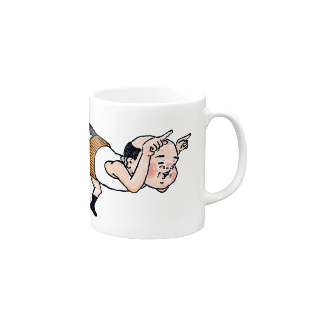 かまだ まゆめのうっしっし Mug :right side of the handle