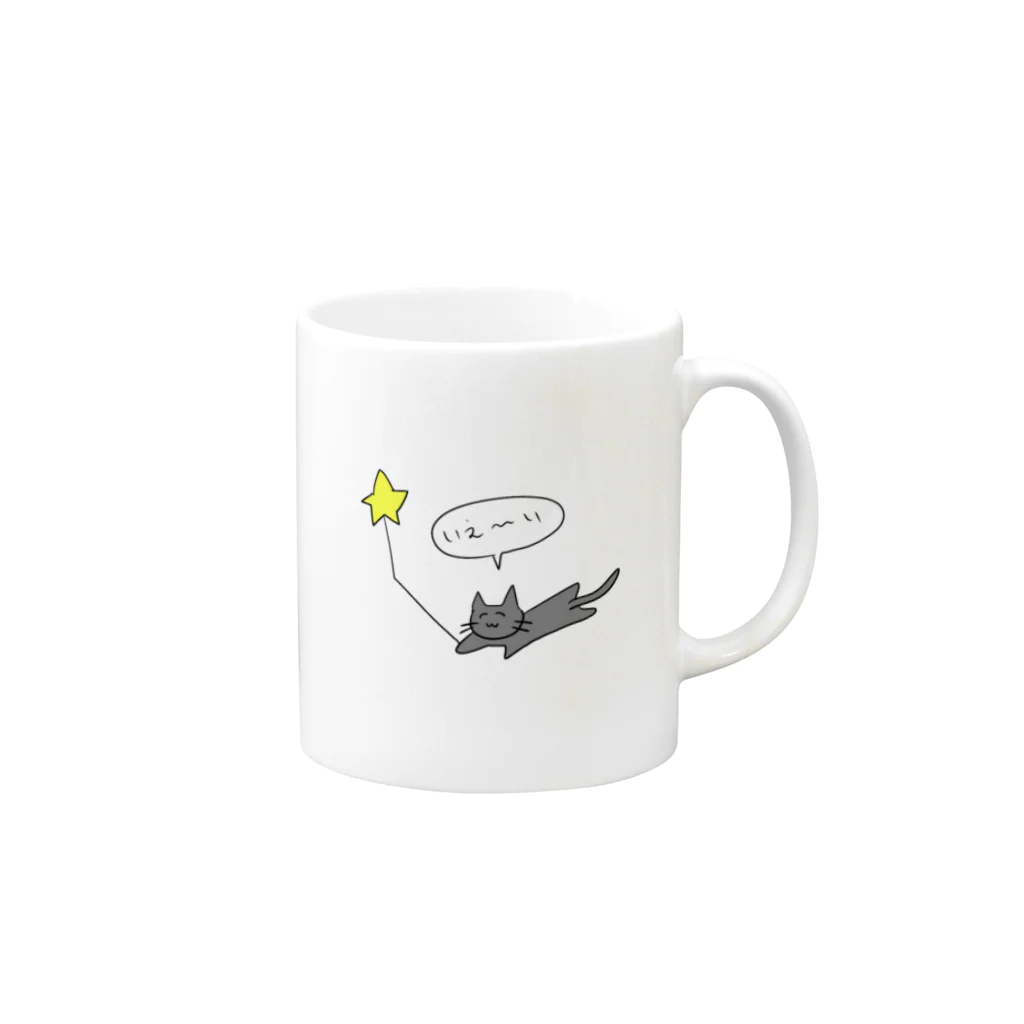 創作屋GEKKAINのへんてこねこ Mug :right side of the handle