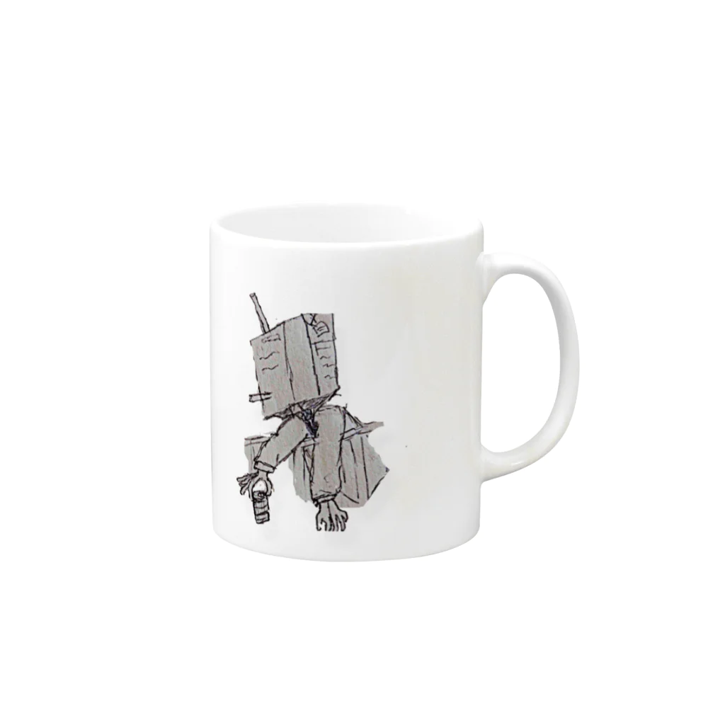 Weathercockの休息の紙パック Mug :right side of the handle