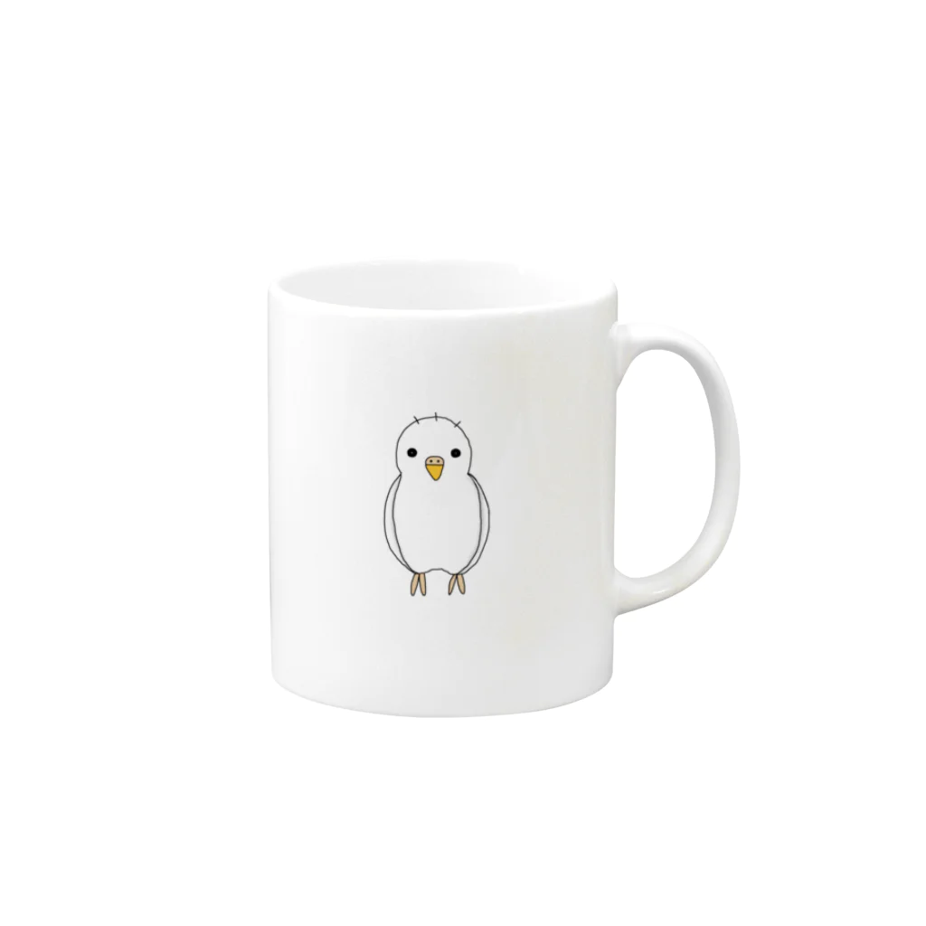 セキセイインコのしどちゃんのセキセイインコのしどちゃん Mug :right side of the handle