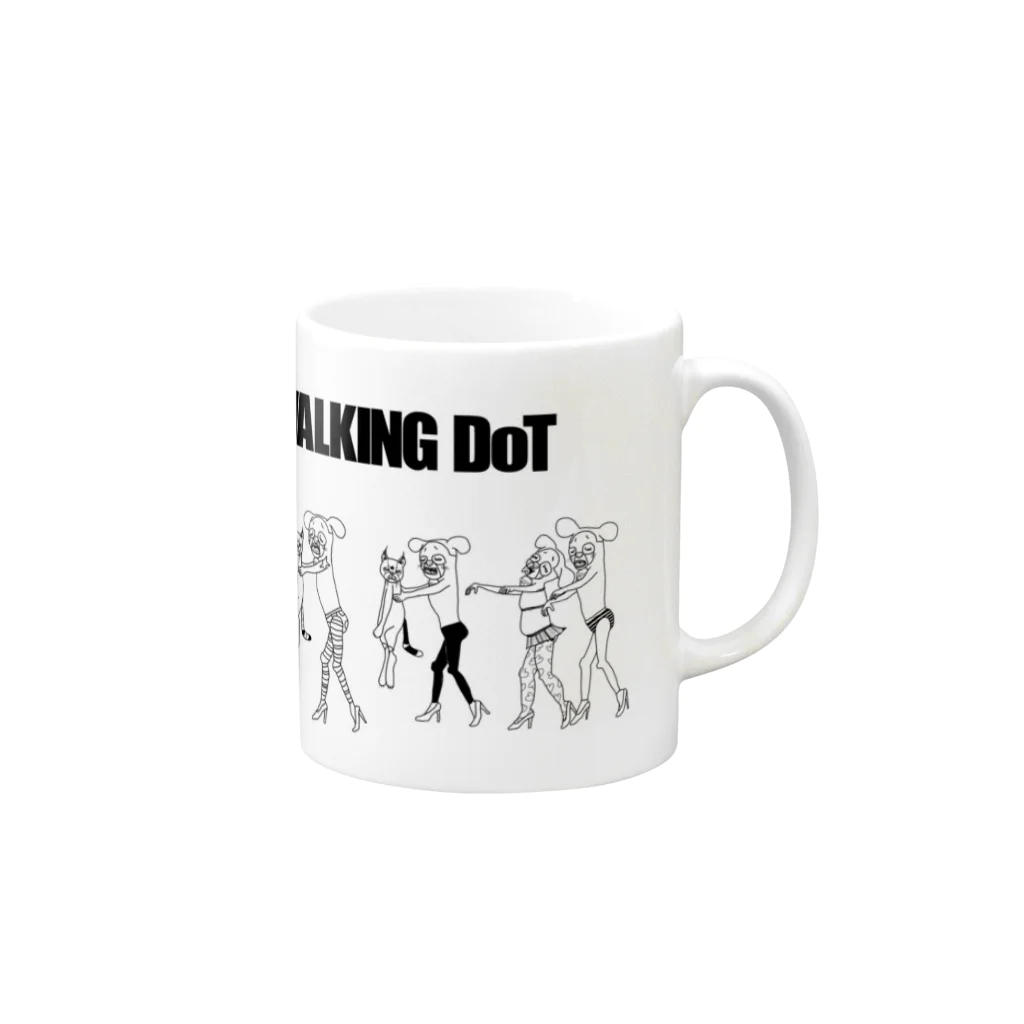 DoT529 ✴︎ドッティーゴーニーキューのJUST WALKING DOT Mug :right side of the handle