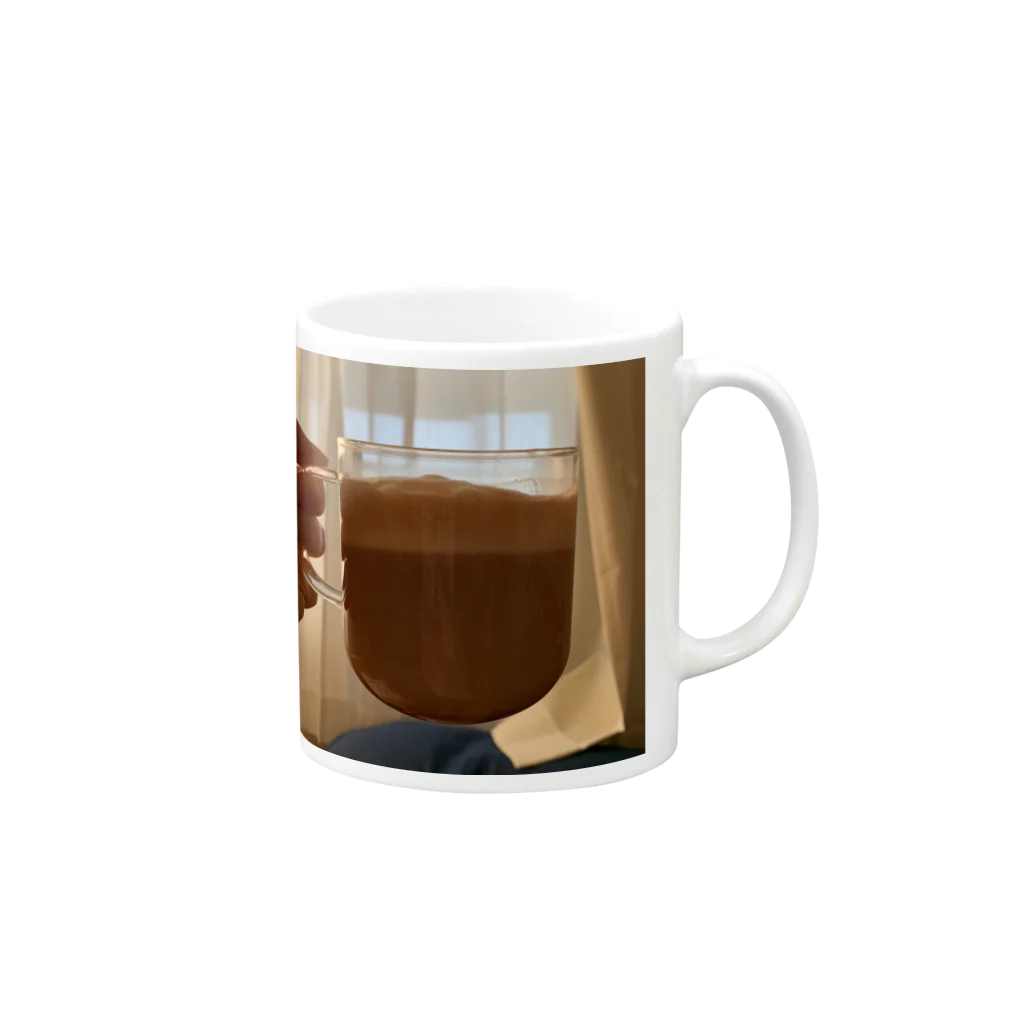 comutanのココアァ Mug :right side of the handle