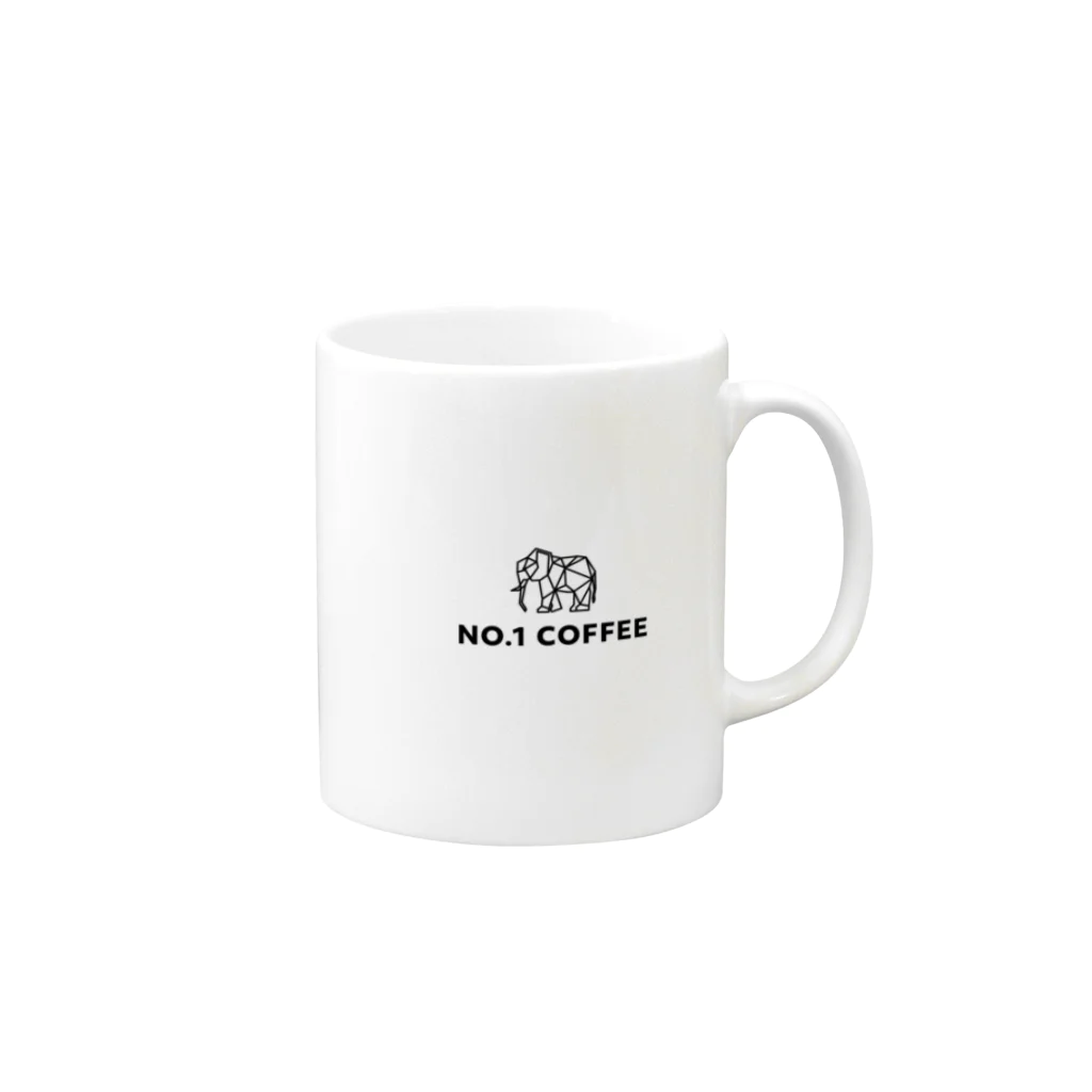 TOKYO No.1茶房 池袋東口Amazingドリンク・タイコーヒー 美味い😋Gallery併設のNO.1 COFFEEのマグカップ Mug :right side of the handle