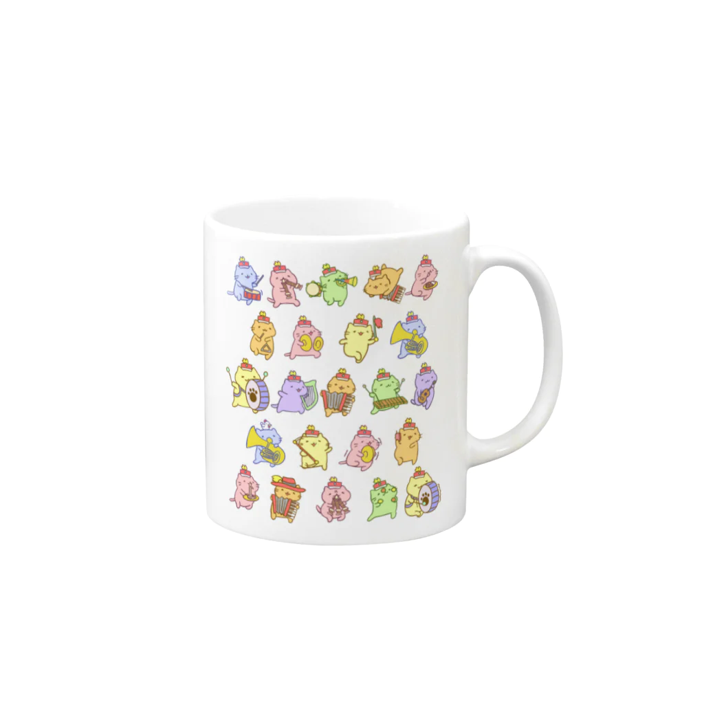 みっちりねこ by frencelのみっちりねこマーチ Mug :right side of the handle