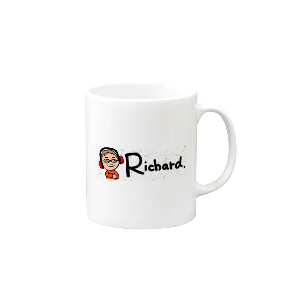 ＲＩＣＨＡＲＤのＲＩＣＨＡＲＤの似顔絵Ｂ マグカップの取っ手の右面