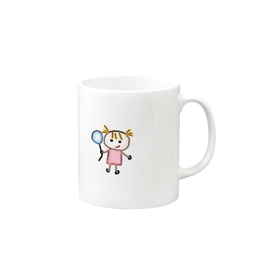 くまさんしょっぷのおんなのこ Mug :right side of the handle