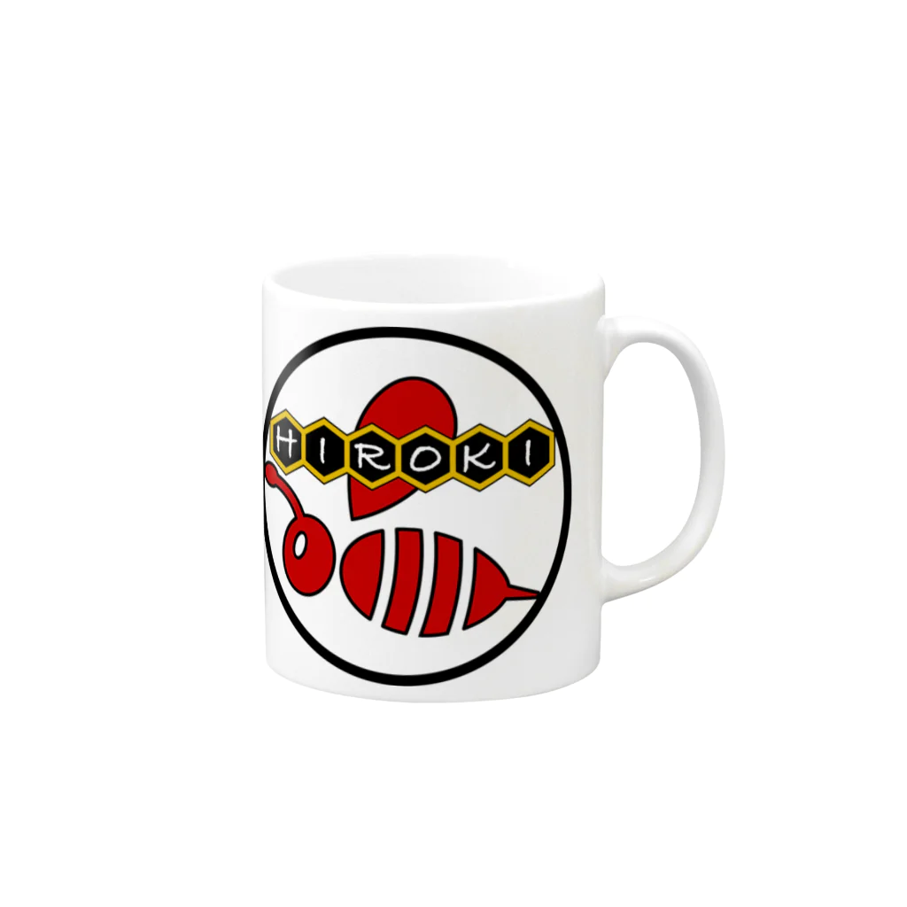 ヒロキ@🐝のヒロキマグカップ Mug :right side of the handle