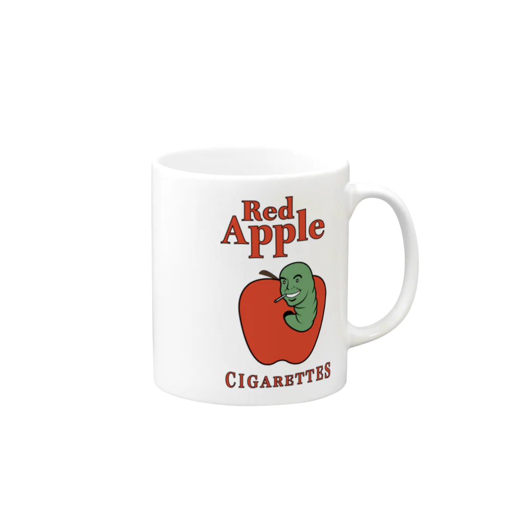 stereovisionのRed Apple Cigarettes Mug :right side of the handle