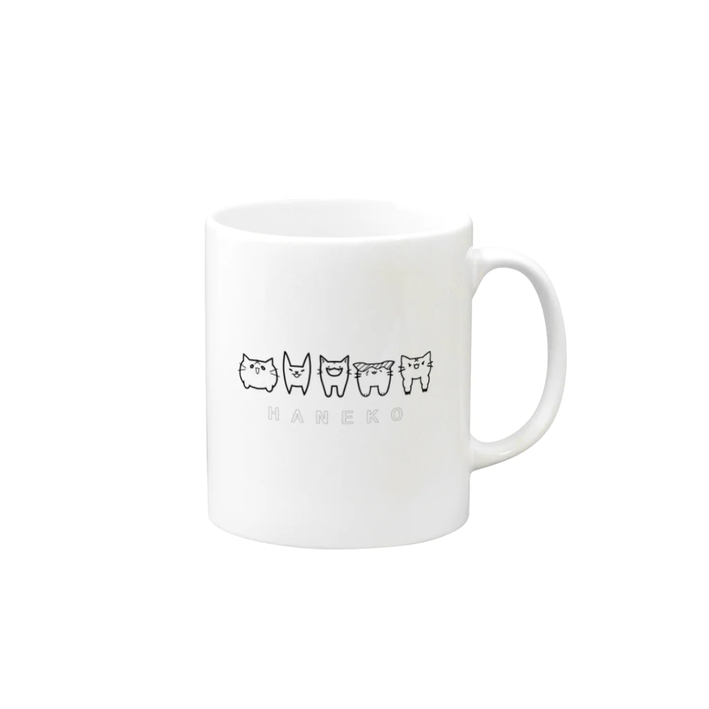 11raysのはねこファミリー Mug :right side of the handle